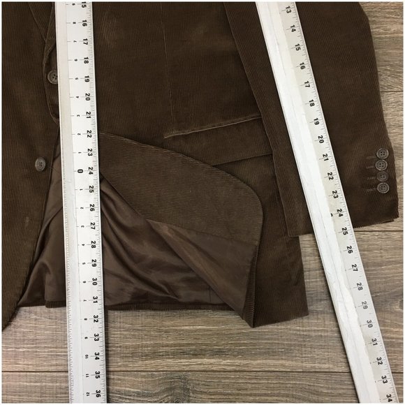 Adolfo Mens Blazer Sport Coat Two Button Casual Jacket Size 44R Corduroy Suits‎ - Picture 13 of 13